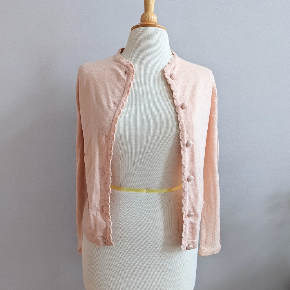 Vintage Cashmere Pale Pink Cardigan - XS/S